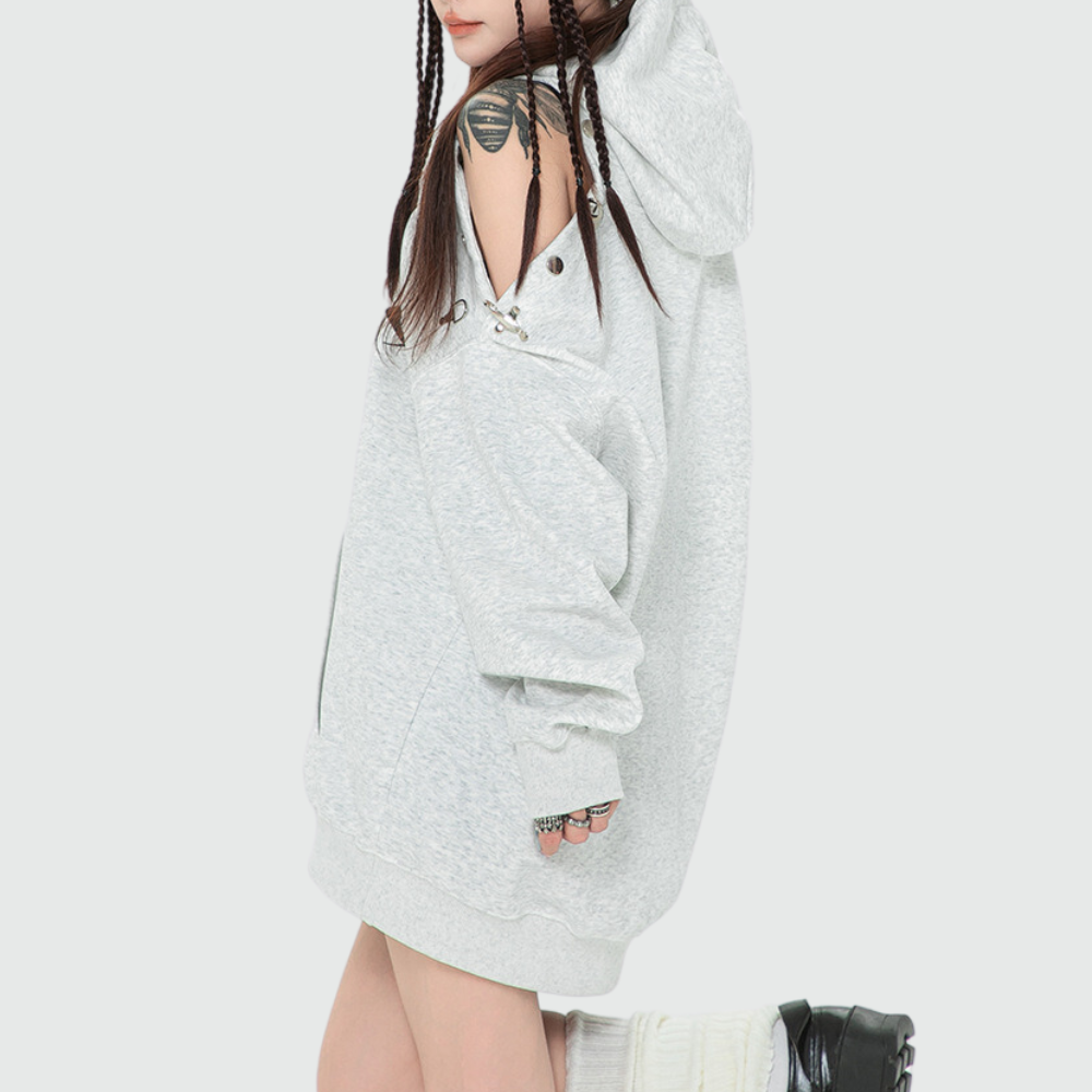 Women's Hip Hop Solid Color Hoodie