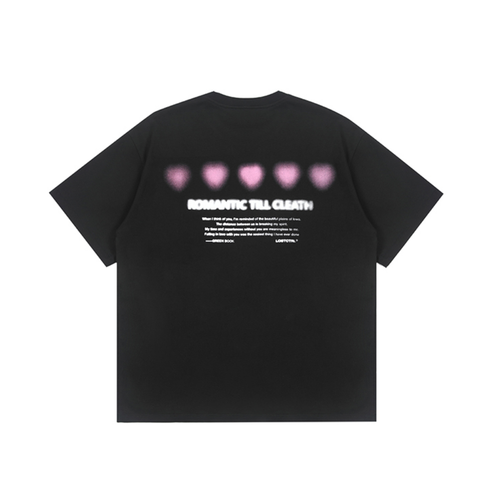Fuzzy Heart Cotton T-shirt