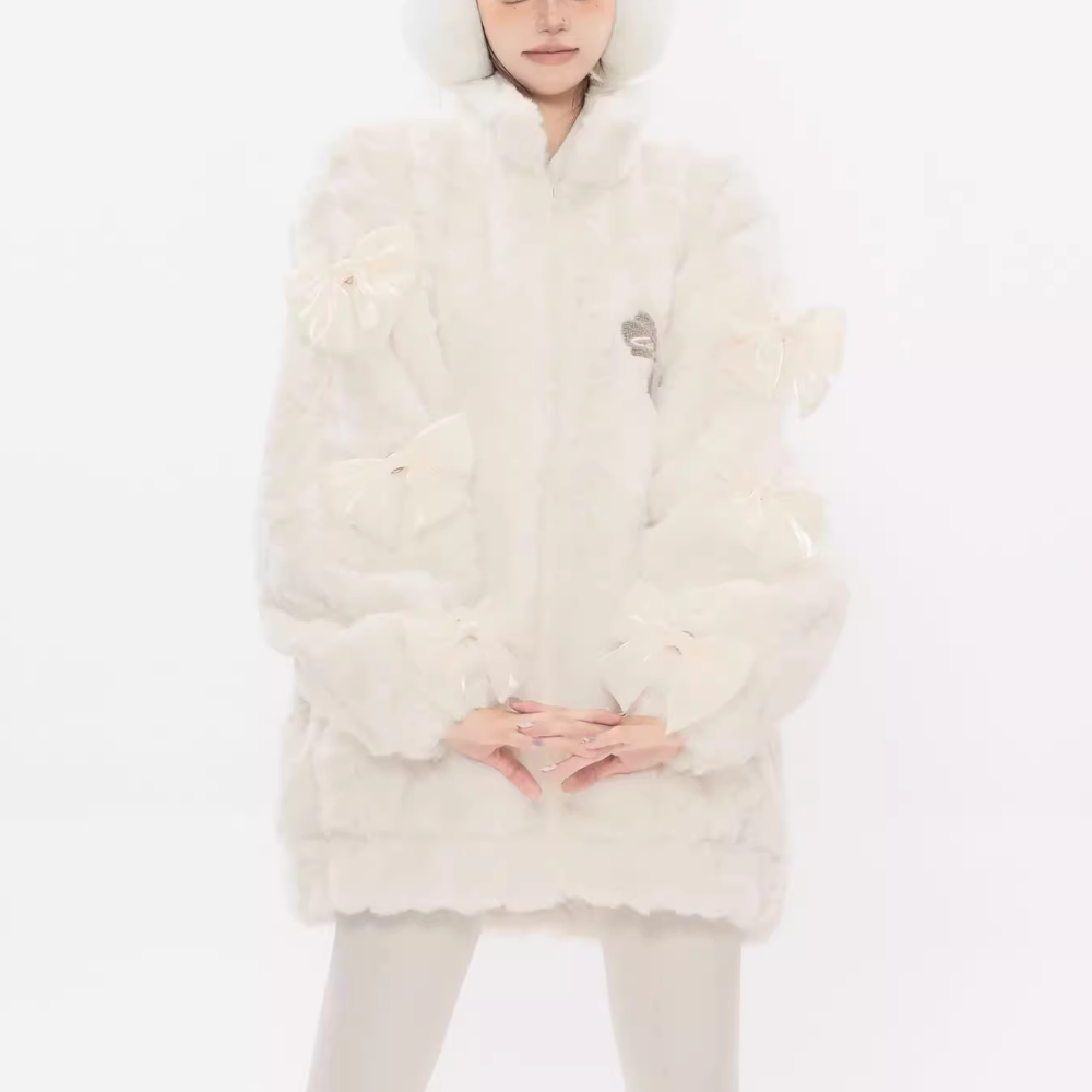Women's Gentle Bow Coat