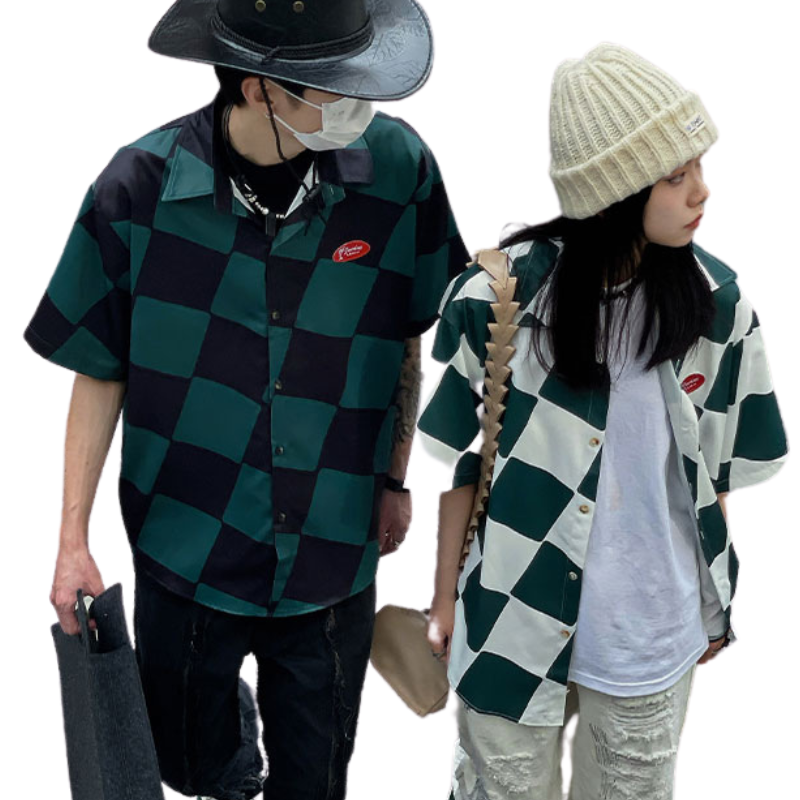 Contrast Couple Short Sleeve Shirt