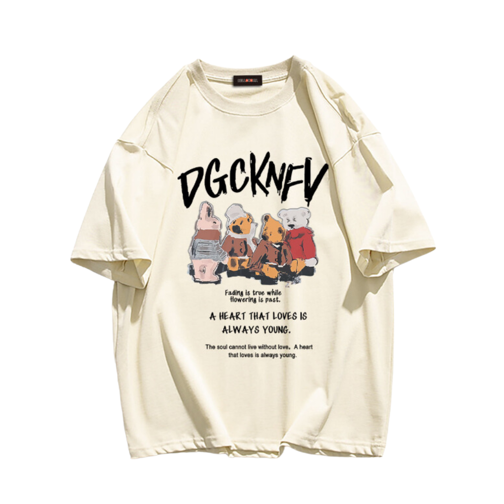 Cute Animal Doll Print T-Shirt