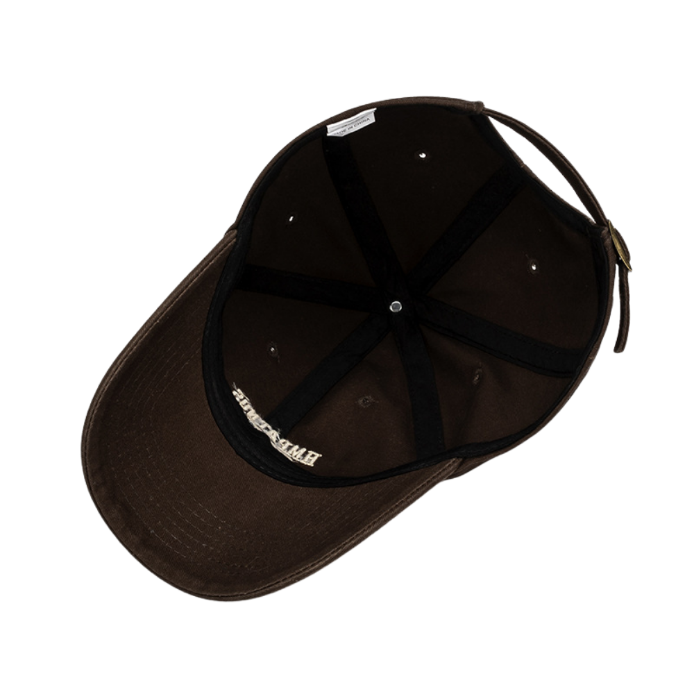 Vintagel Letter Embroidery Pure Hat