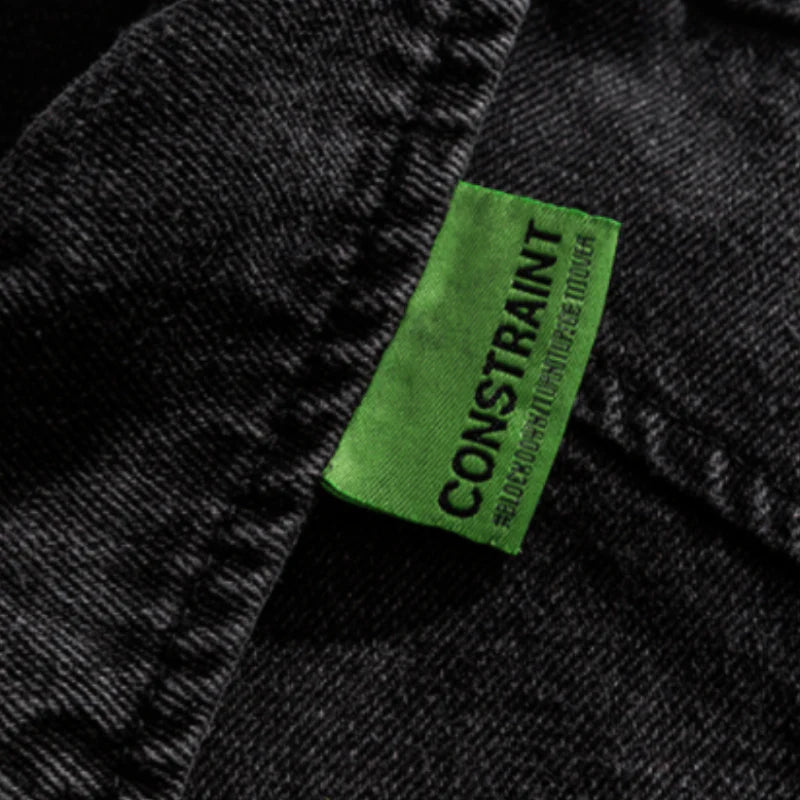 Simple Solid Letter Denim Jackets