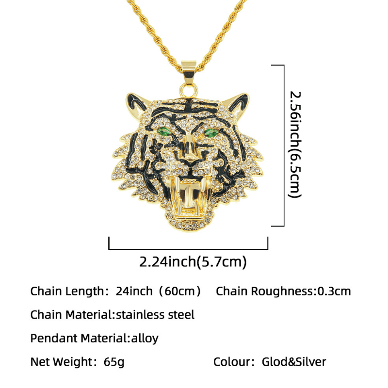 Tiger Pendant Necklace