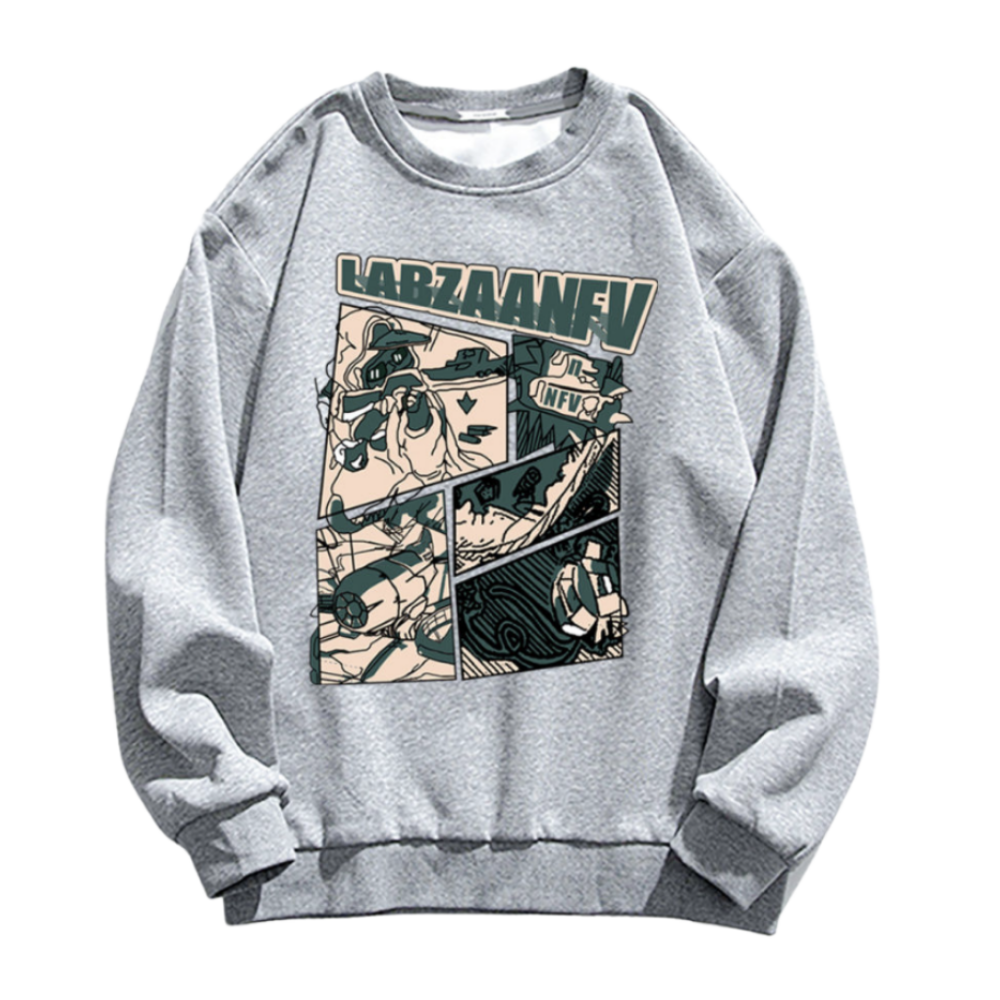 Hip Hop Loose Graphic Letter Sweatshirt