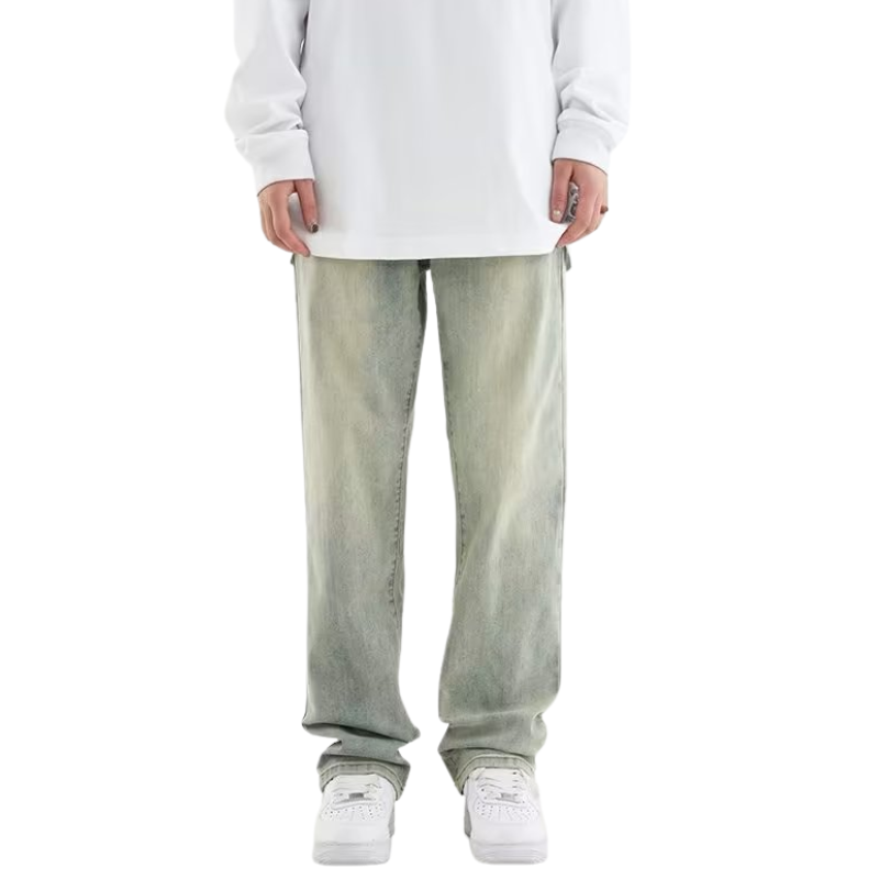 American Letter Graphic Straight Jeans