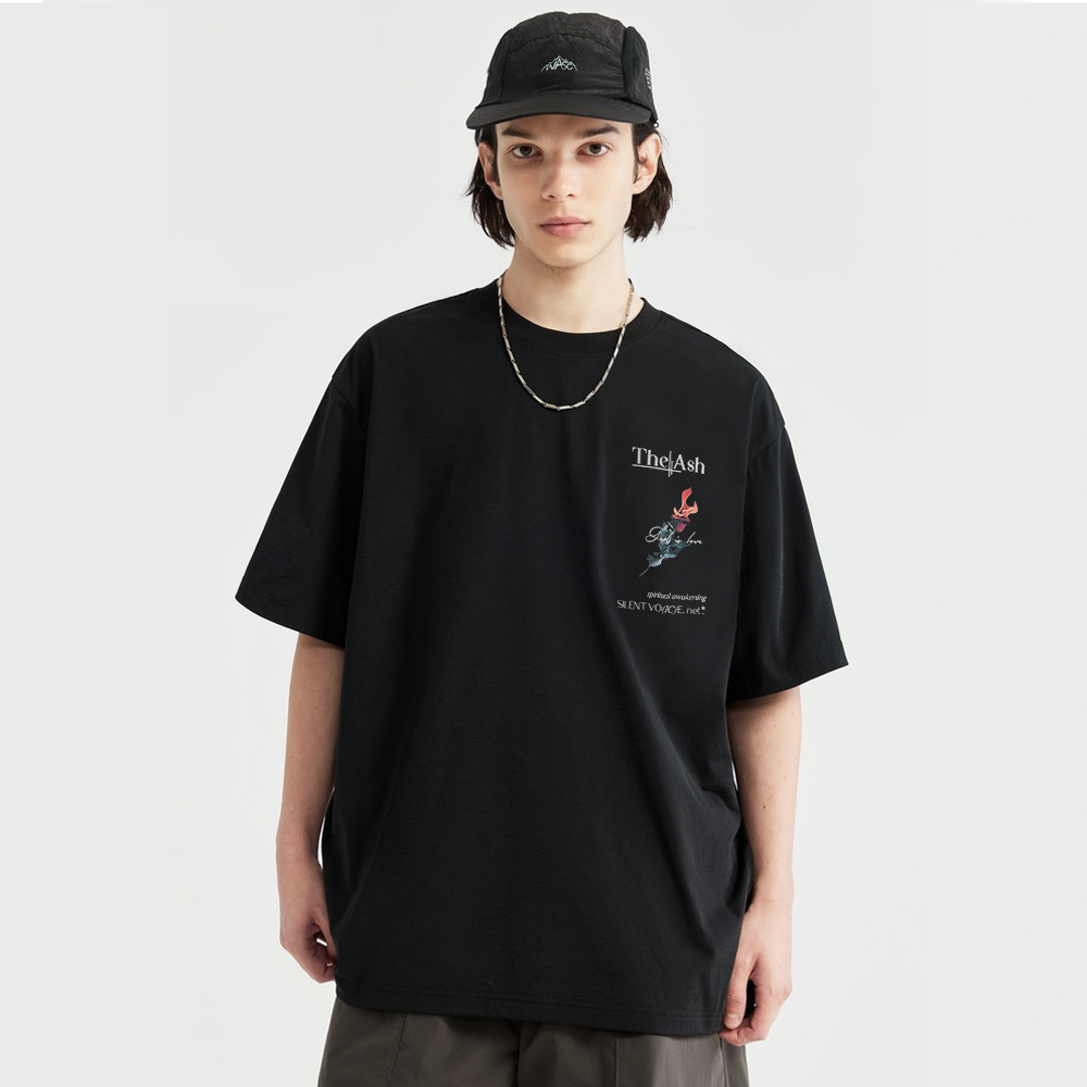 Pure Cotton 260G Flame Rose T-shirt