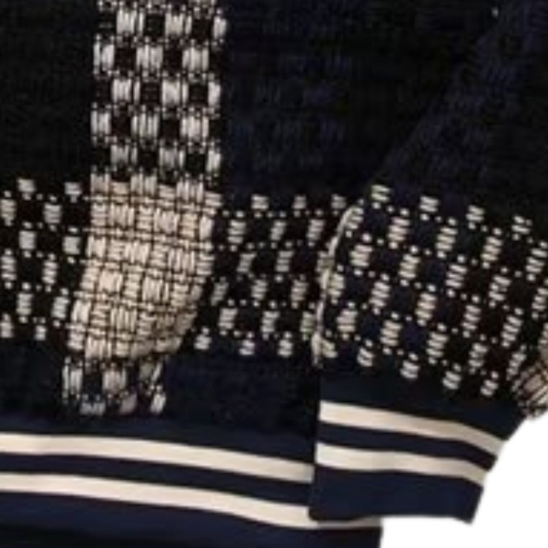 Street Oversize Woven Plaid Varsity Jacket