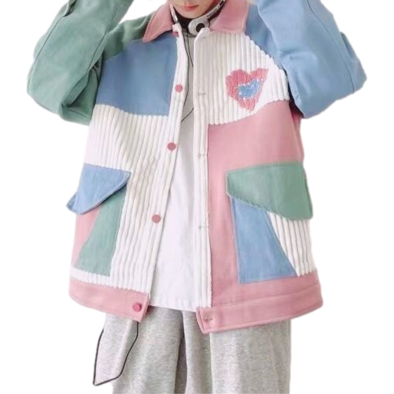 Casual Cute Patchwork Jacket