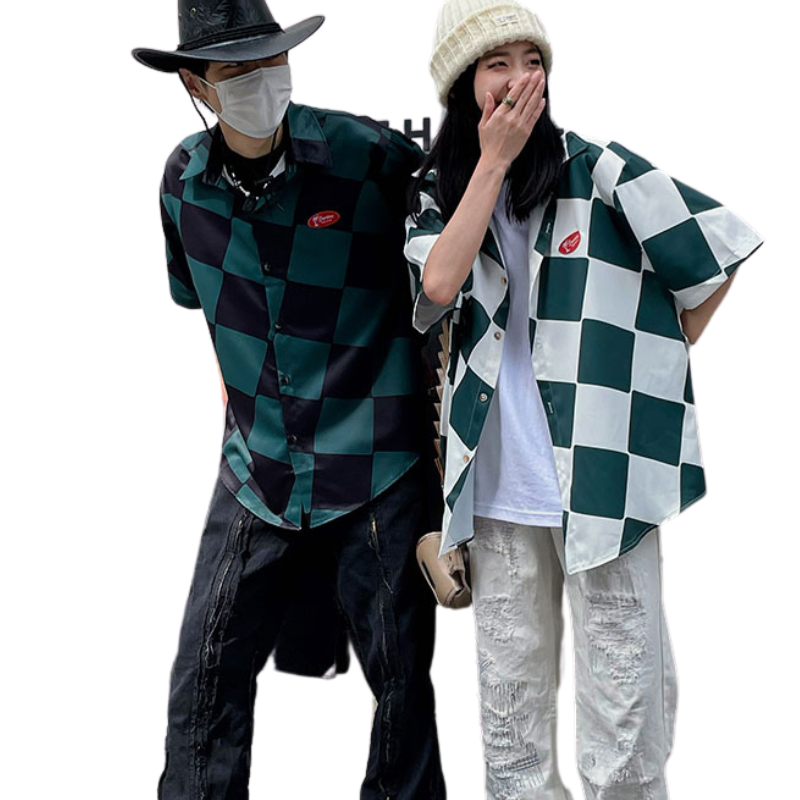 Contrast Couple Short Sleeve Shirt