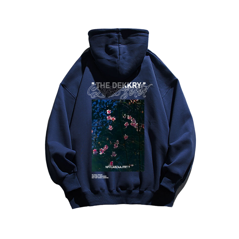 Urban Floral Graphic Cotton Hoodie