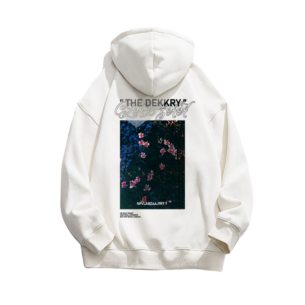 Urban Floral Graphic Cotton Hoodie