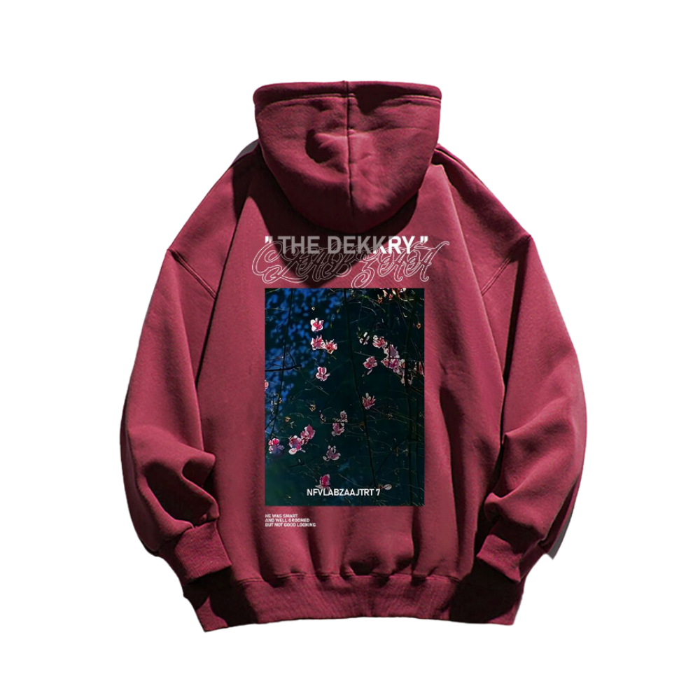 Urban Floral Graphic Cotton Hoodie