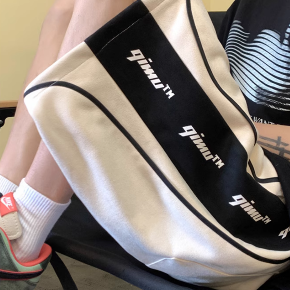 Urban Letter Panel Suede Shorts