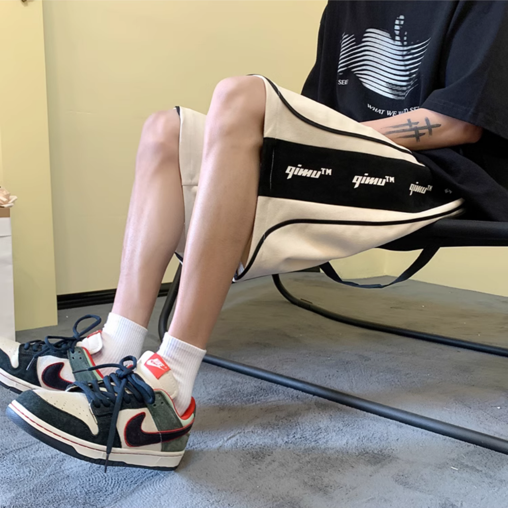 Urban Letter Panel Suede Shorts