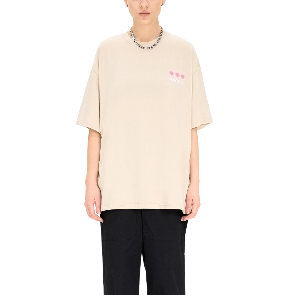 Fuzzy Heart Cotton T-shirt