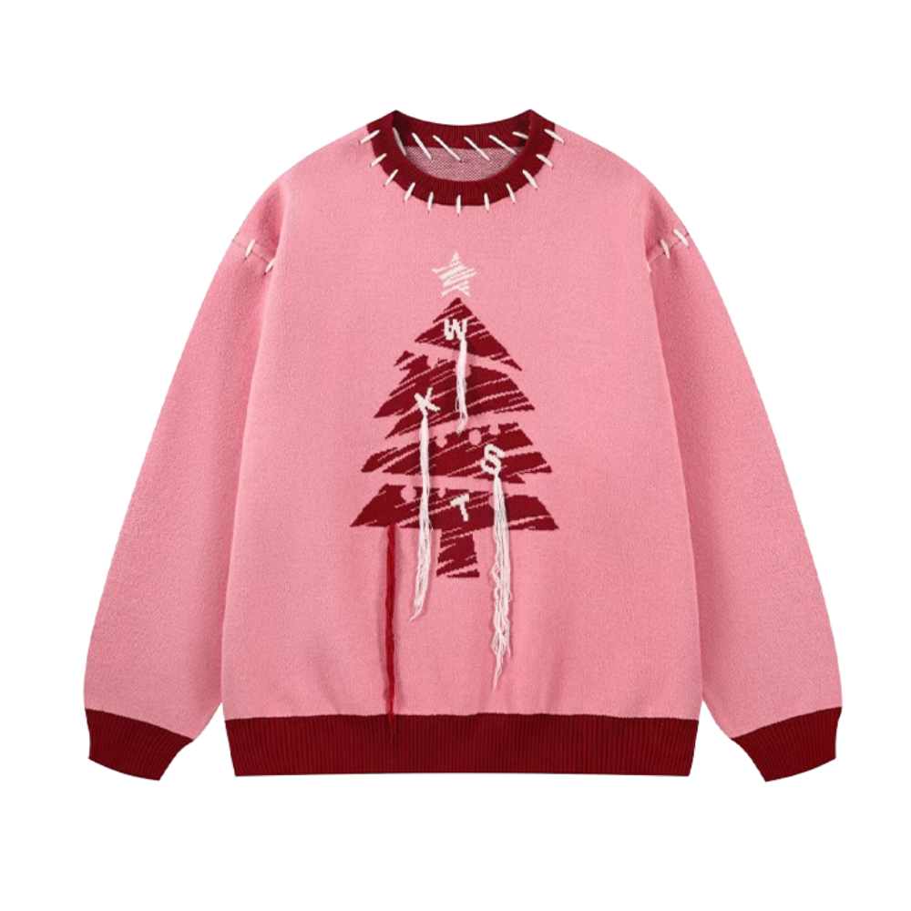 Women's Winter Christmas Tree Jacquard Sweater
