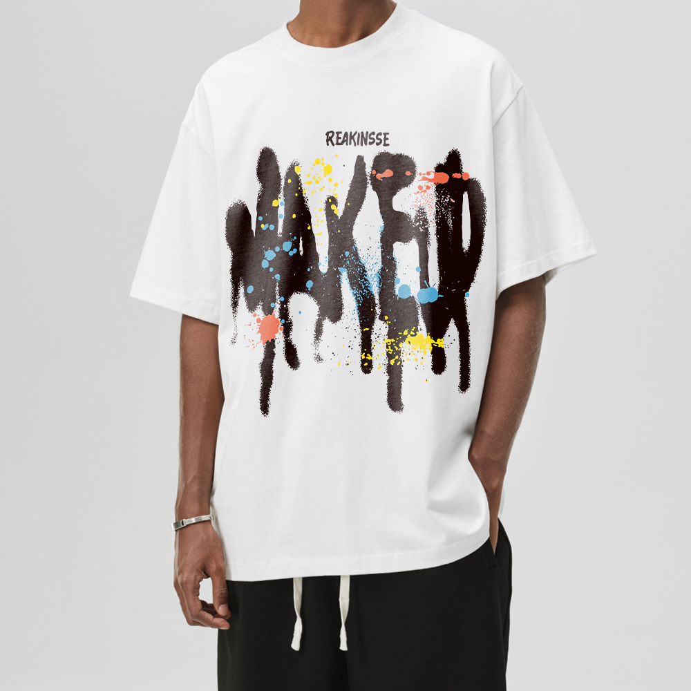 Street Alphabet Colorful Graffiti T-shirt