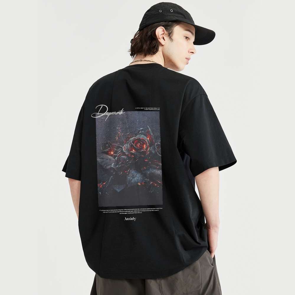 Pure Cotton 260G Flame Rose T-shirt