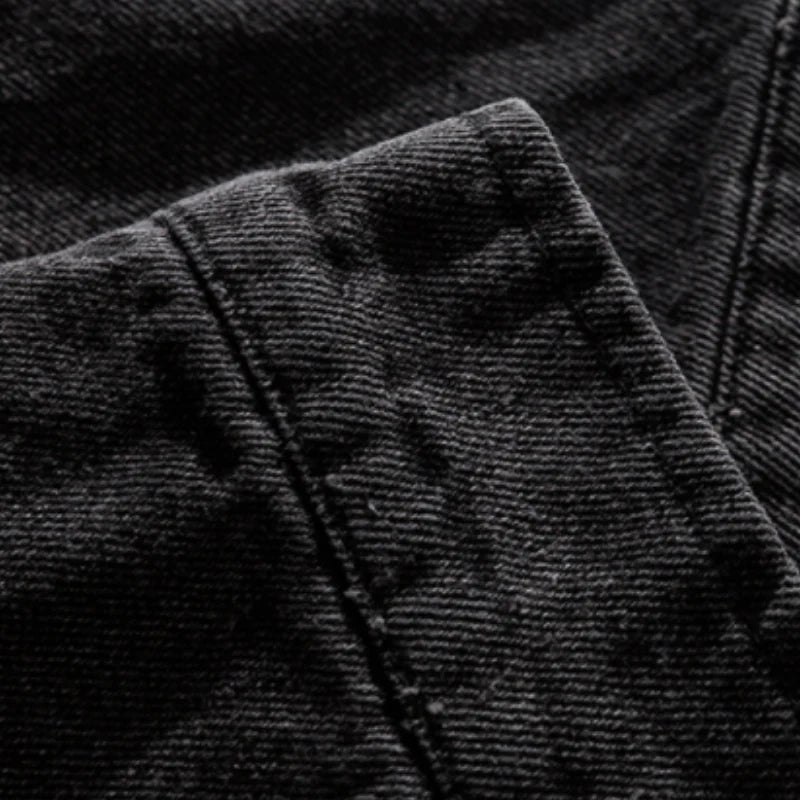 Simple Solid Letter Denim Jackets