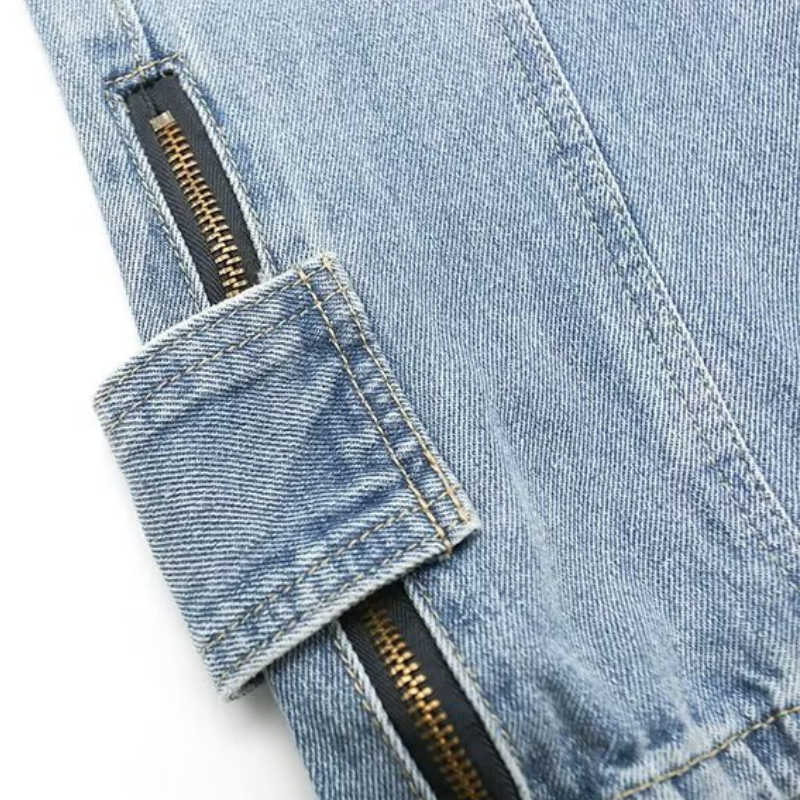 High Street Panel Zip Jeans