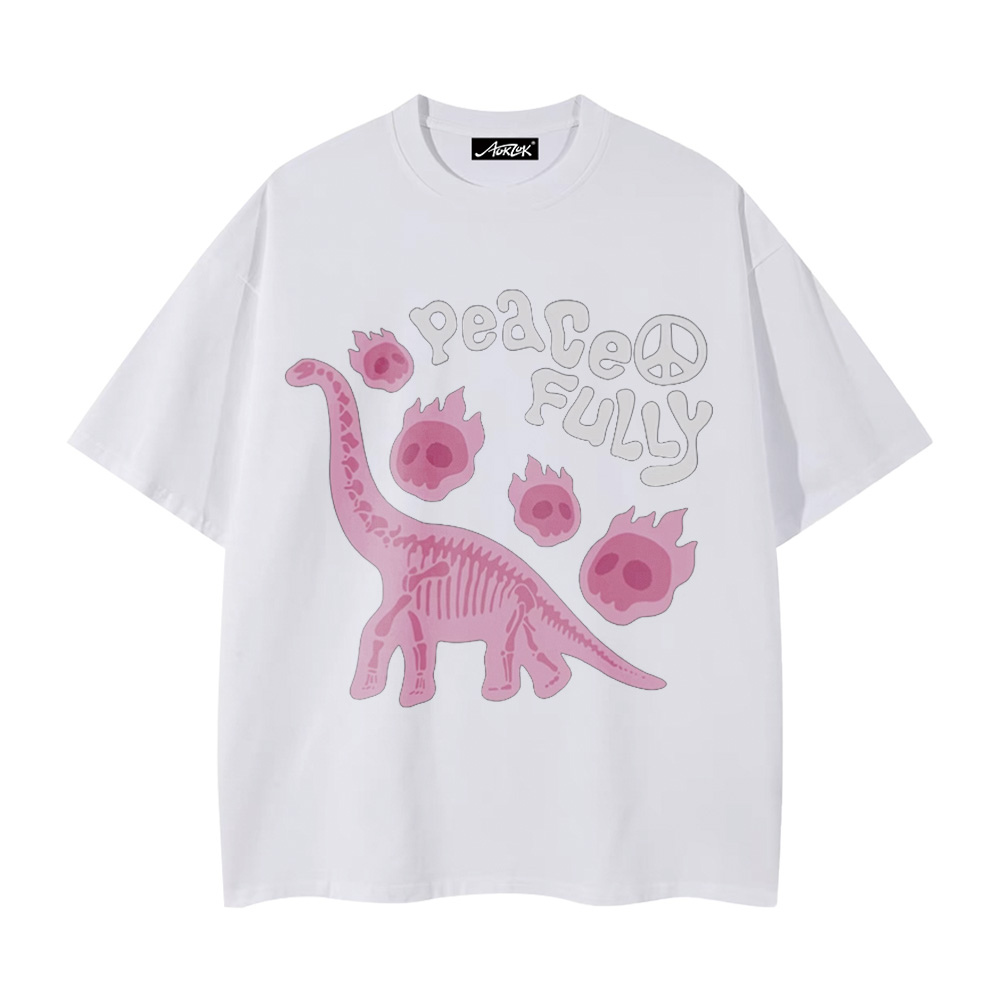 Dinosaur Letter Print T-shirt