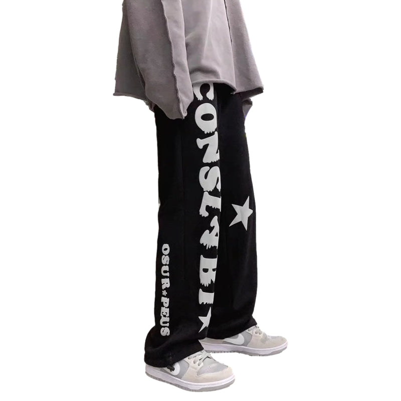 Letter Print Loose Sweatpants