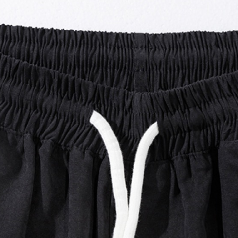 Urban Street Letter Embroidery Suede Shorts