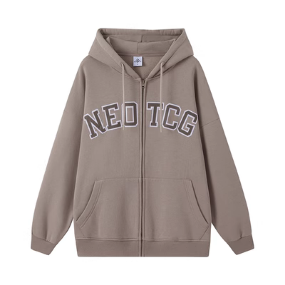 Women's Loose Solid Color Lettered Hoodie
