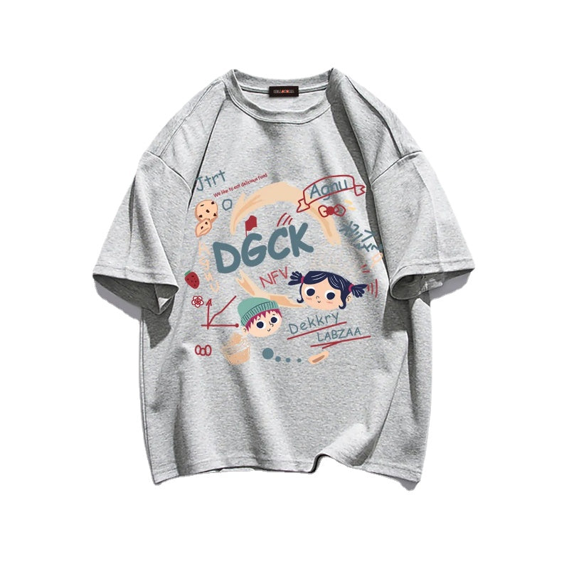 Urban Cartoon Girl Graphic T-Shirt