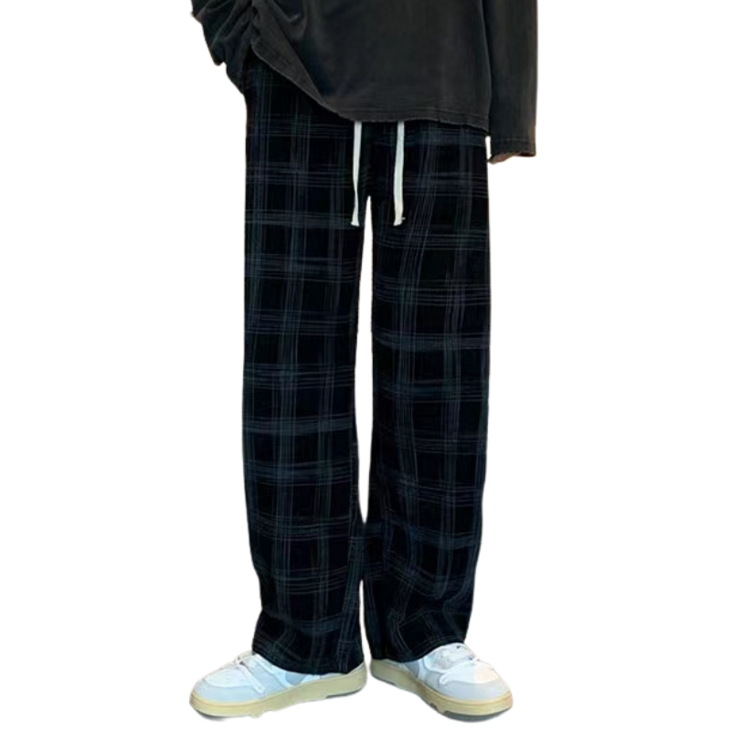 Casual Loose Check Sweatpants