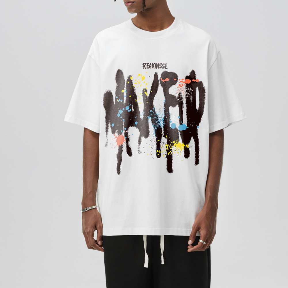 Street Alphabet Colorful Graffiti T-shirt