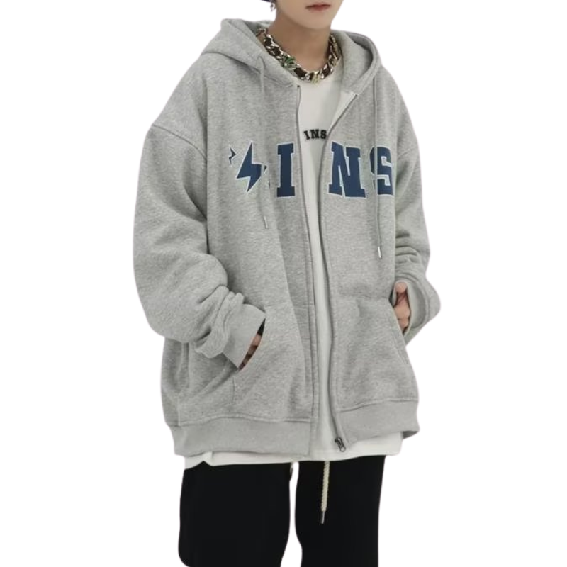 Hip Hop Solid Color Alphabet Hoodie