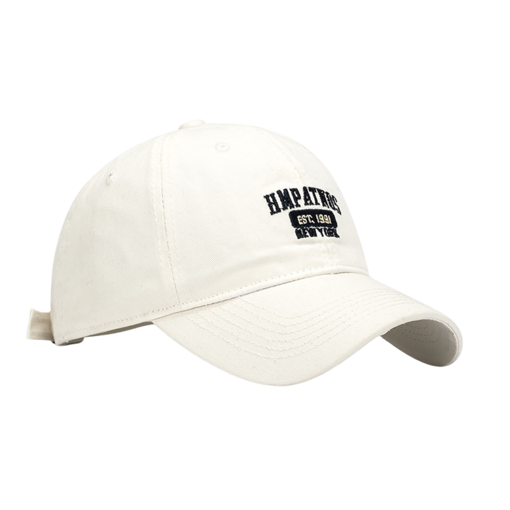 Vintagel Letter Embroidery Pure Hat