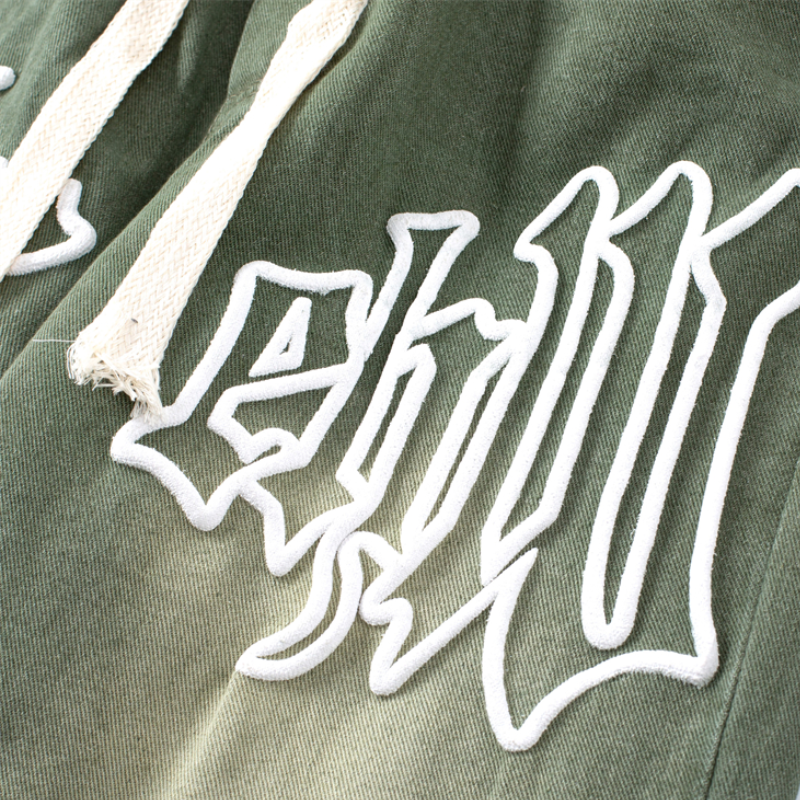 High Street Embroidery Straight Washed Jeans