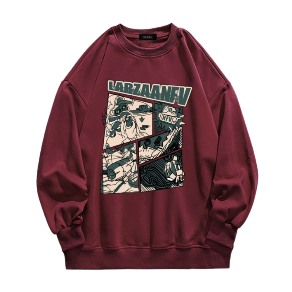 Hip Hop Loose Graphic Letter Sweatshirt