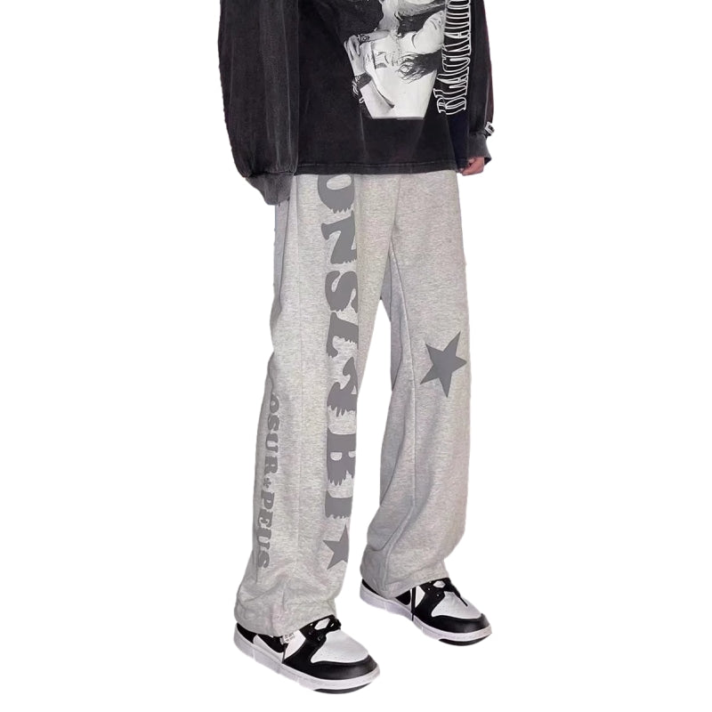 Letter Print Loose Sweatpants