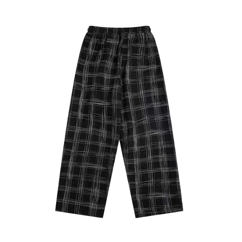 Casual Loose Check Sweatpants