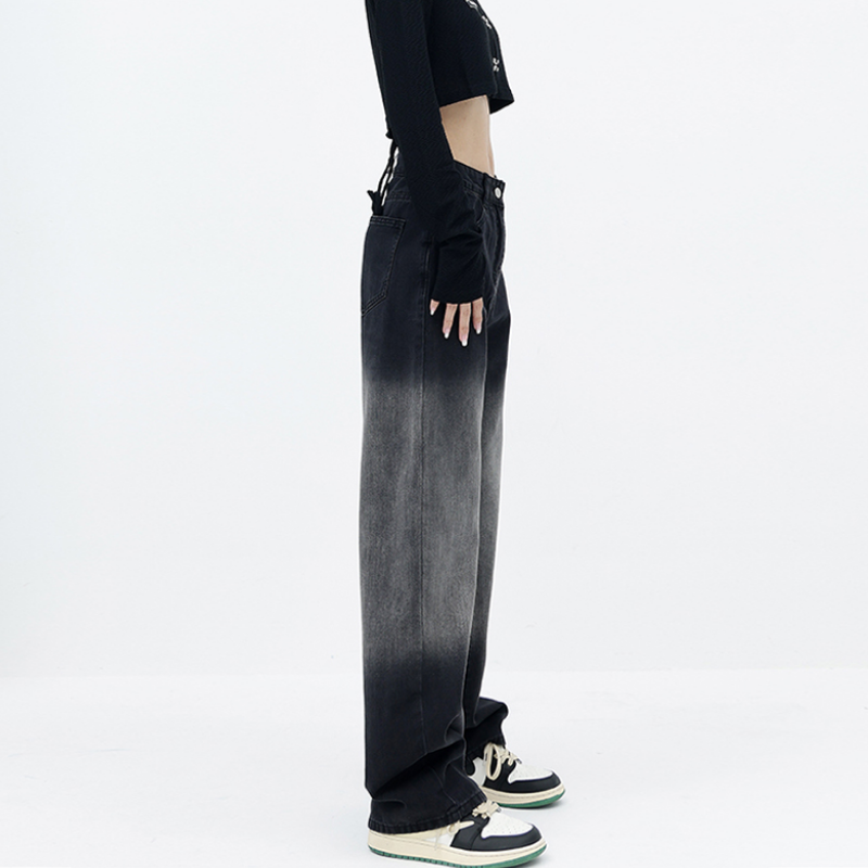 Street Tie-dye Gragient Staight Jeans