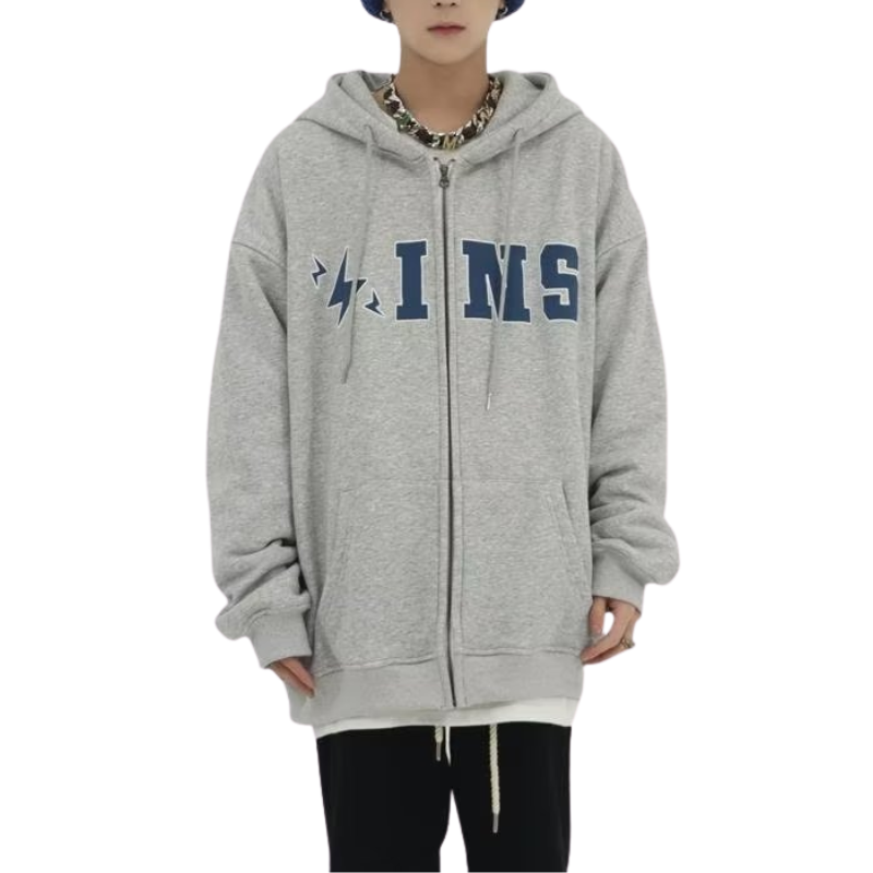 Hip Hop Solid Color Alphabet Hoodie