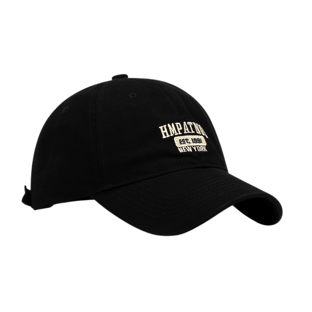 Vintagel Letter Embroidery Pure Hat