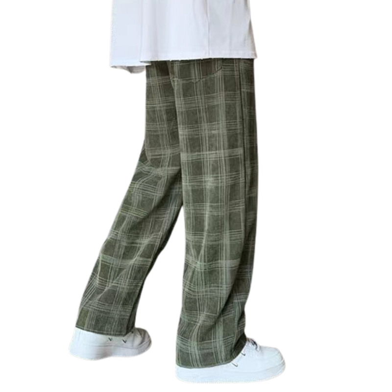 Casual Loose Check Sweatpants