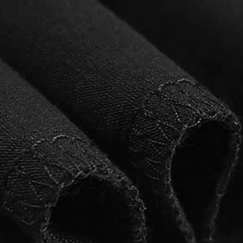 Letter Skull Hand Graphic Long Sleeve Shirt