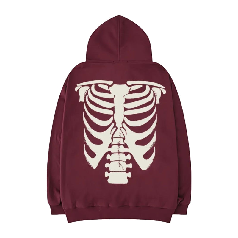 Street Dark Skeleton Graphic Hoodies