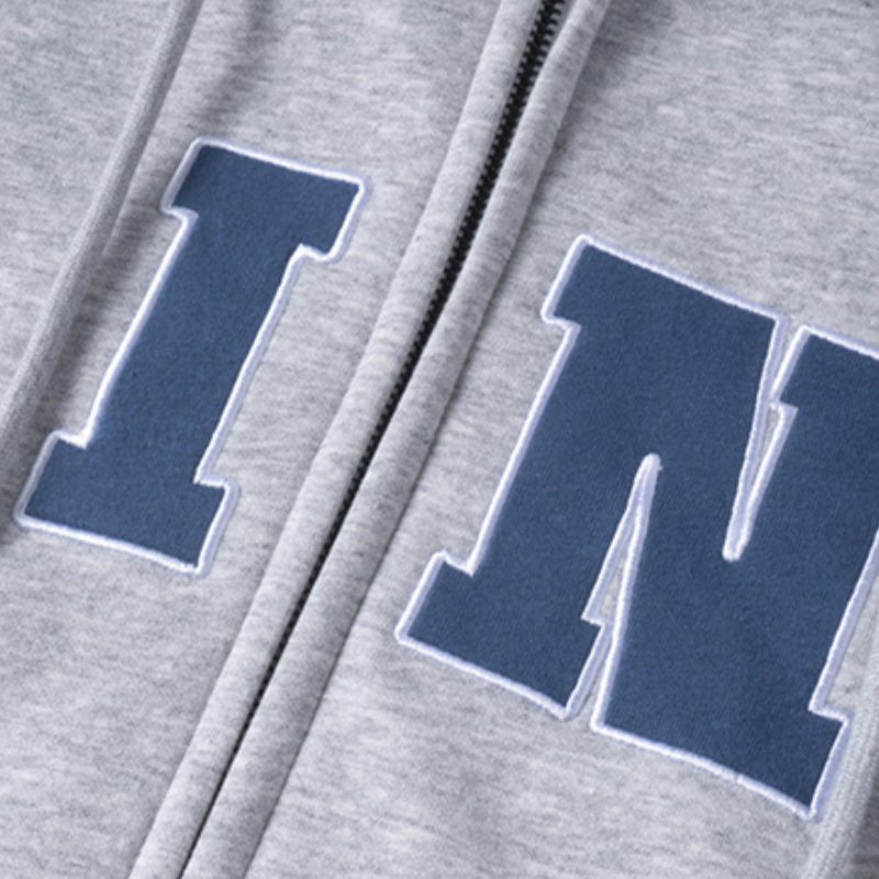 Hip Hop Solid Color Alphabet Hoodie