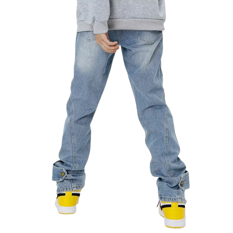 High Street Panel Zip Jeans