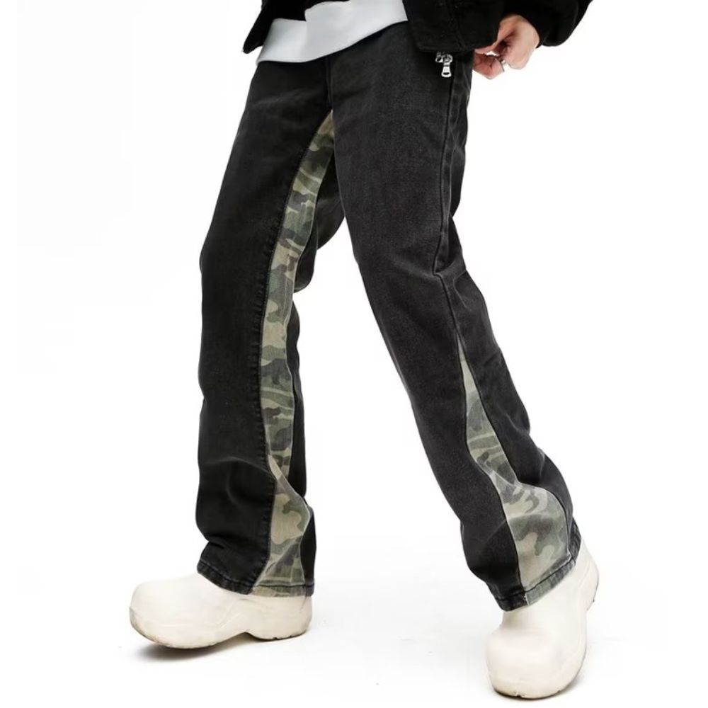 Urban High Street Paneled Contrast Jeans