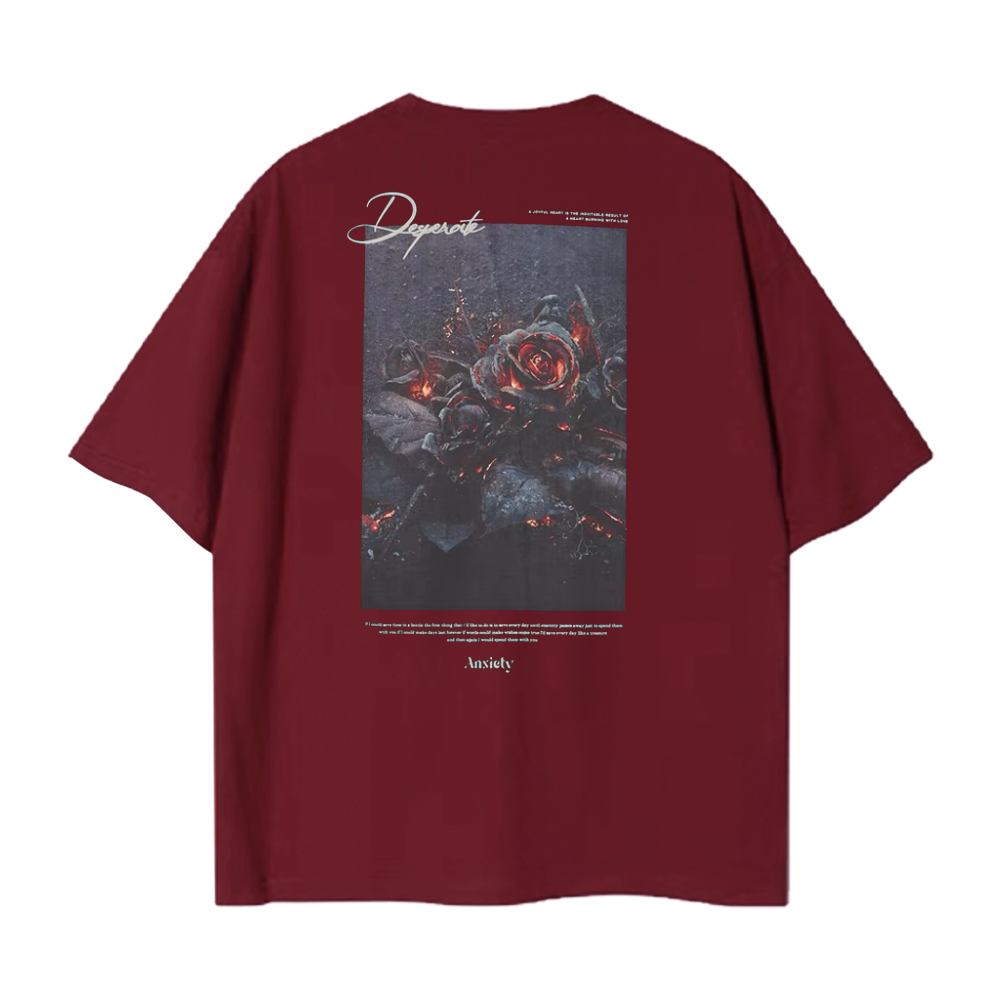 Pure Cotton 260G Flame Rose T-shirt