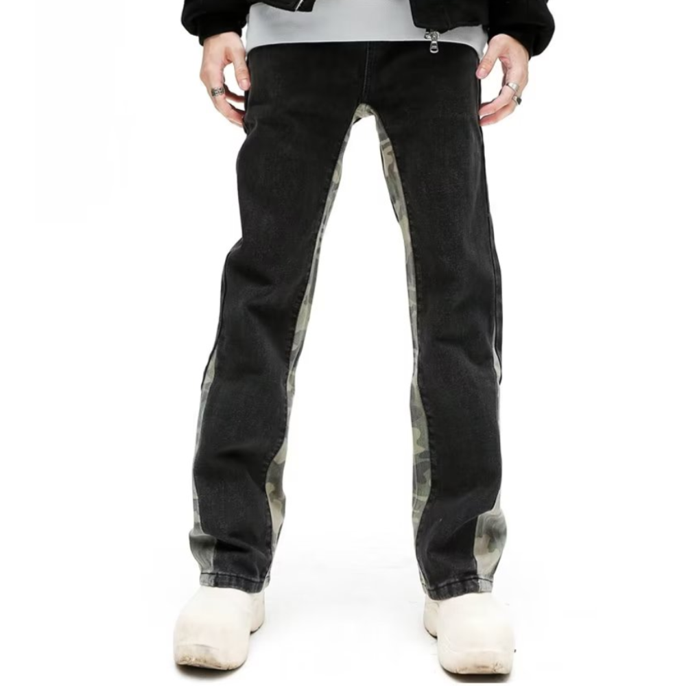 Urban High Street Paneled Contrast Jeans