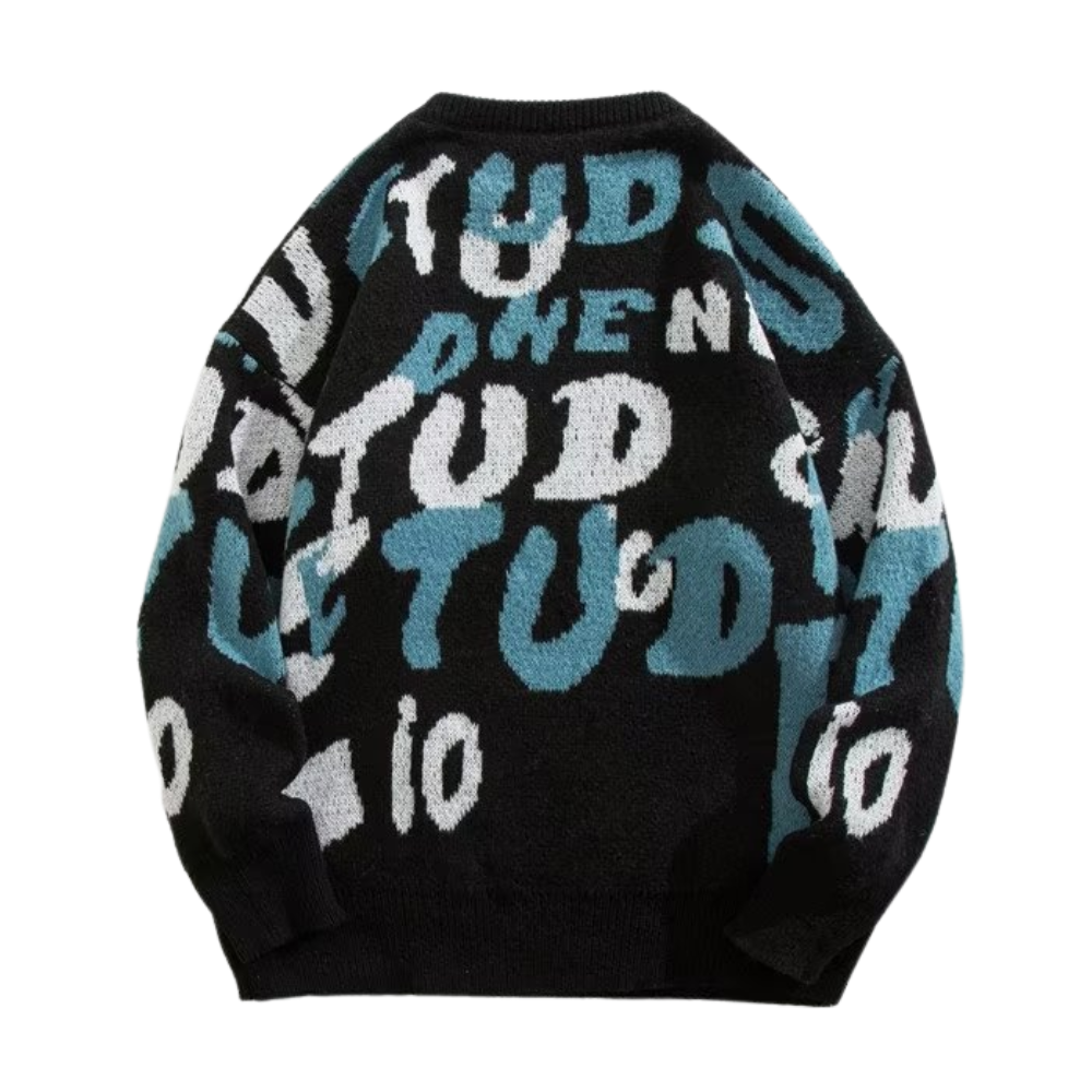 OOC' Vintage Letters Bear Knited Sweater